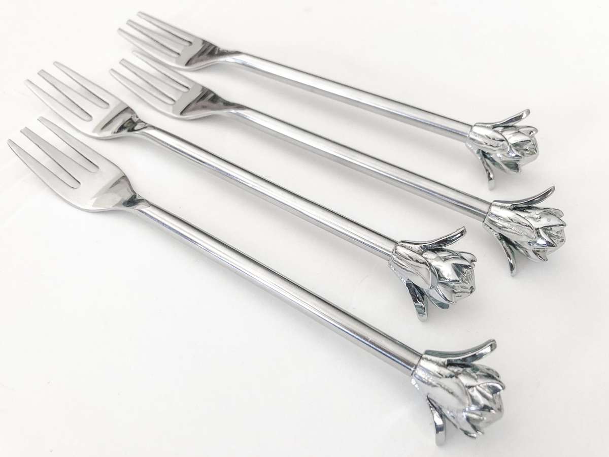 Stainless Steel Cake Forks - #Protea - Koka Living