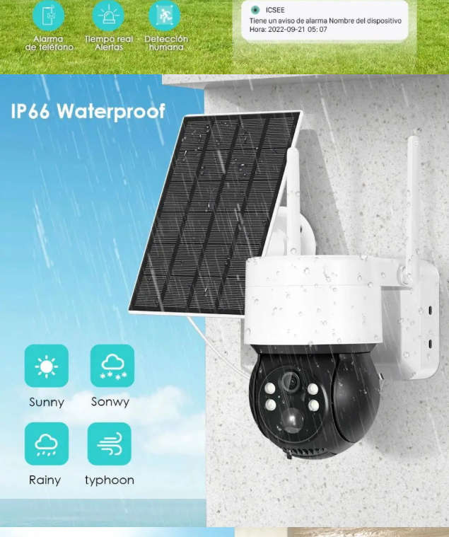 4g Sim card Solar Outdoor Security Wireless PTZ Camera Icsee app