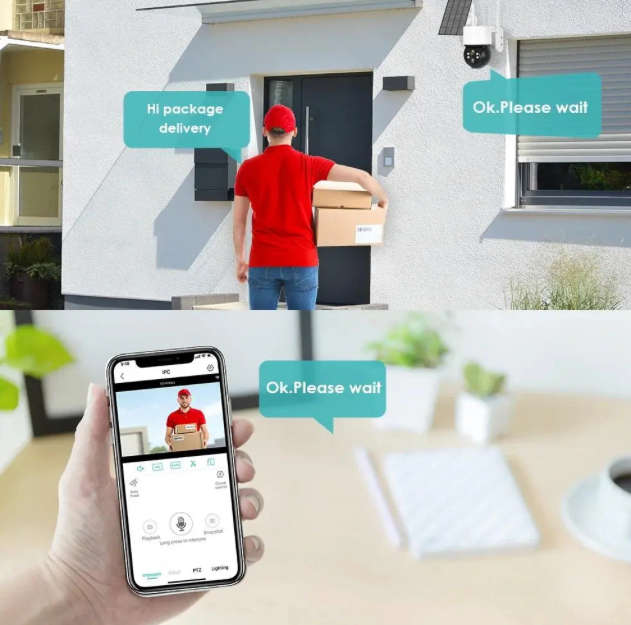 4g Sim card Solar Outdoor Security Wireless PTZ Camera Icsee app