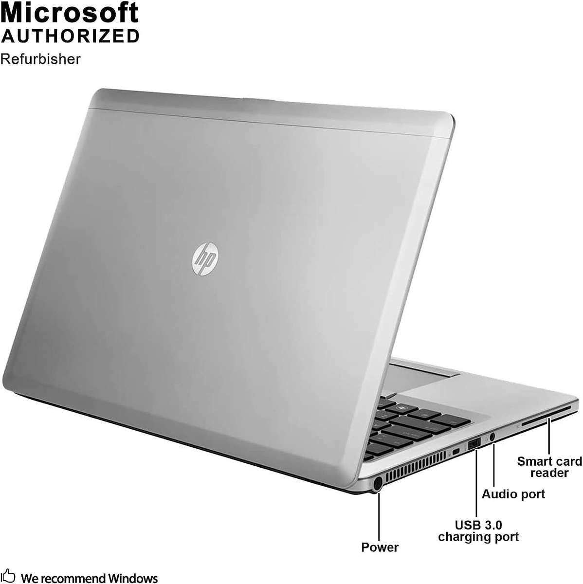 HP EliteBook Folio Folio 9480M Business Laptop, 14-Inch, Intel Core i5-2.0GHz, 8GB RAM, 256SSD