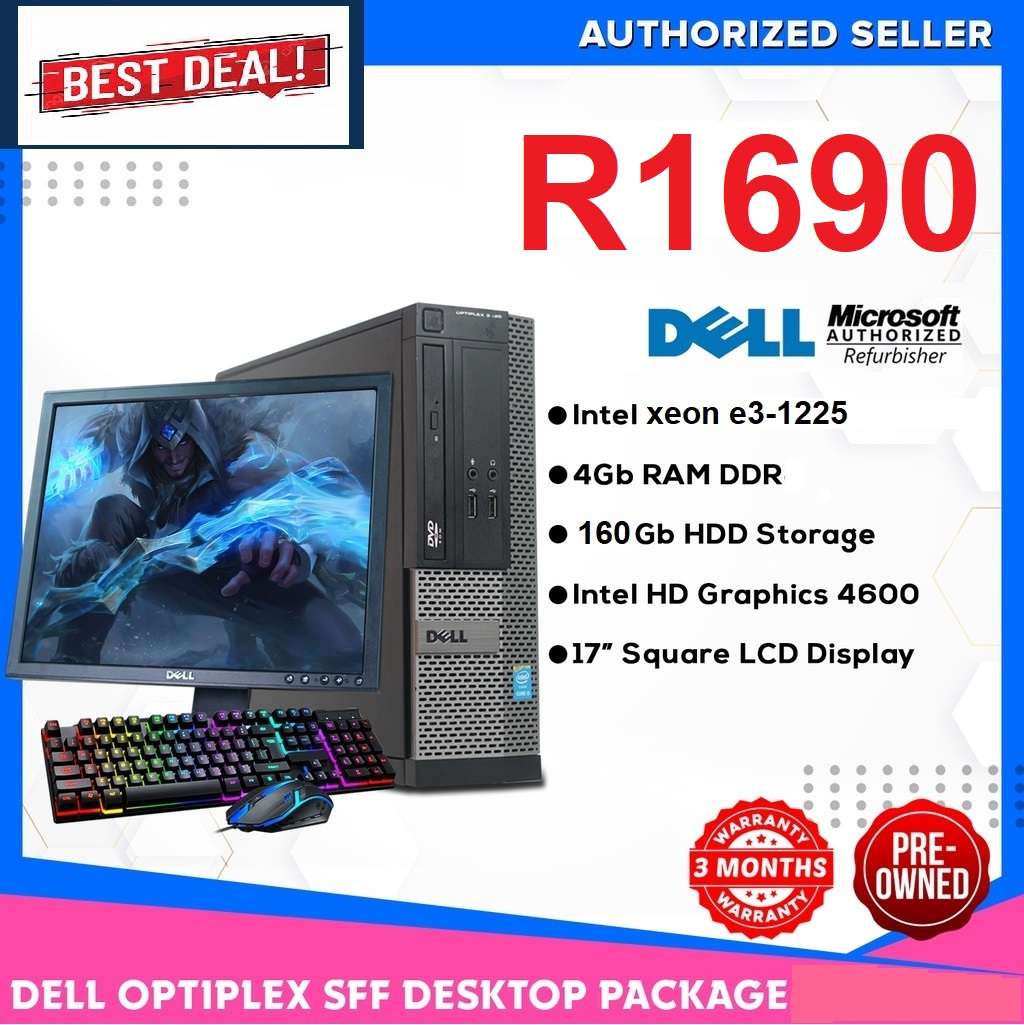 Dell COMPUTER OptiPlex 7010 USFF XEON E3-4GB  DDR3-160GB HDD+DELL LCD Keyboard NicoleARD+MOUSE