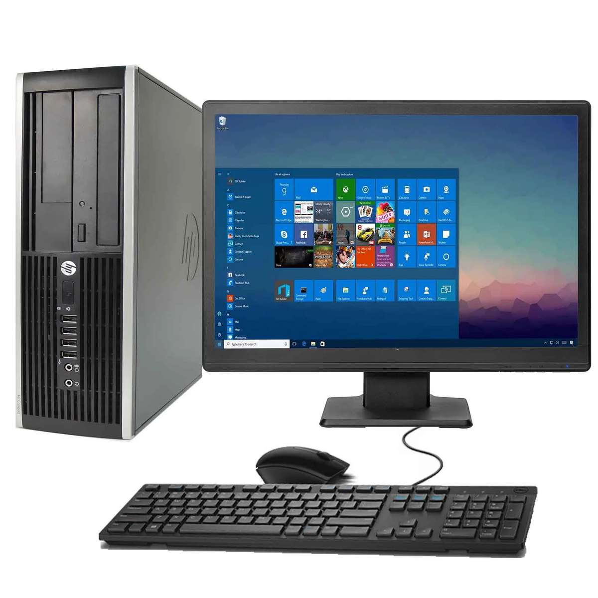 HP 6300 Desktop FULL SET PC WITH LCD 19-HP COMPAQ 6300  Intel CoreI3 2.90, 8GB RAM, 250 HDD, 19