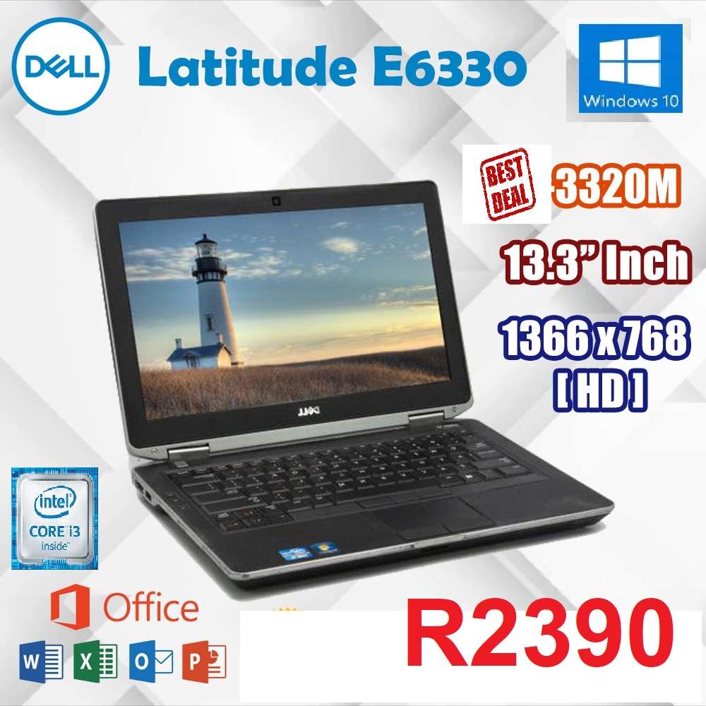 DELL LAPTOP Latitude E6330 Intel® Core i3 3.1ghz Laptop 33.8 cm (13.3") 8 GB DDR3-SDRAM 320 GB HDD