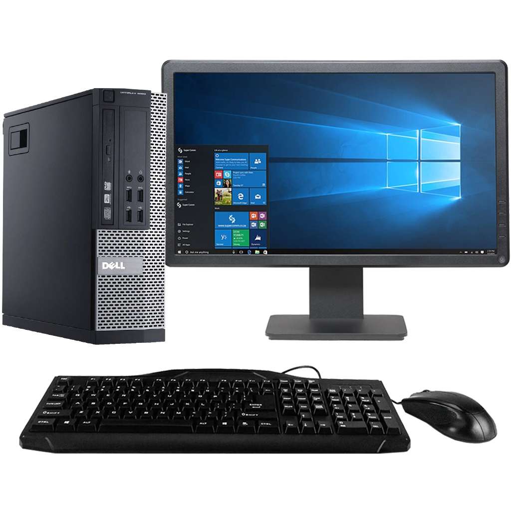 Dell Desktop Computer Bundle PC Intel i3 8GB - 250 GB HD WIFI 19` LCD Windows 10