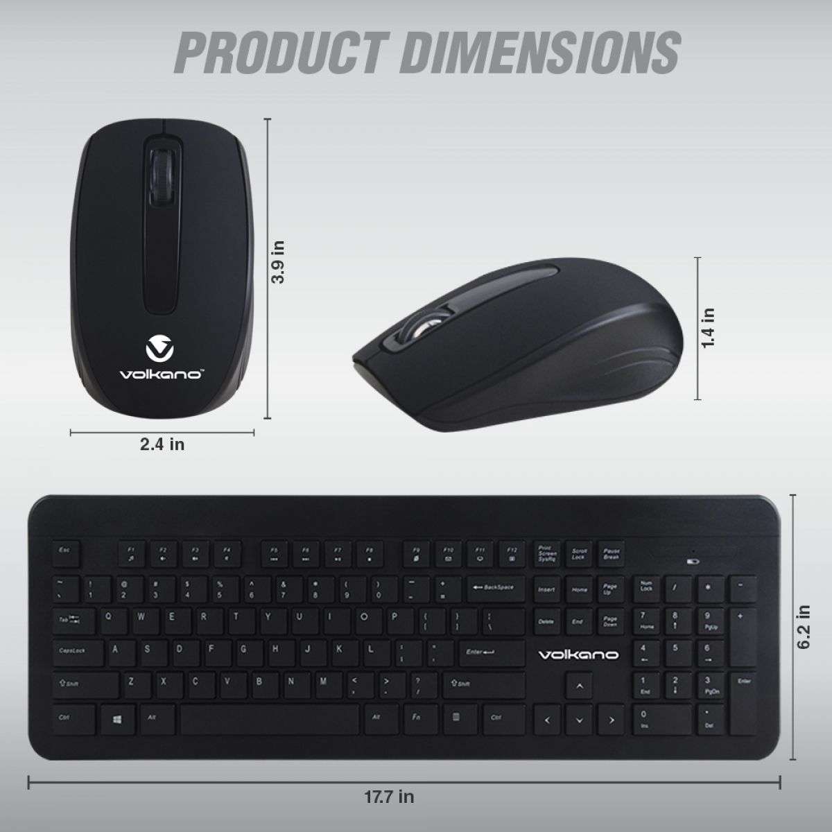 Wireless Keyboard and Mouse Combo Cobalt Series