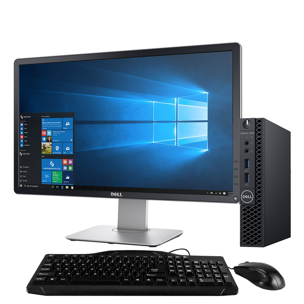 DELL Optiplex 3040 TINY- Intel i5-6500 8GB 256GB WIN 11 Pro (ReFURBISHED)+22" LCD SET