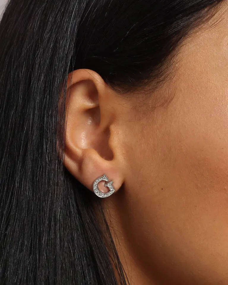 Guess silver earrings