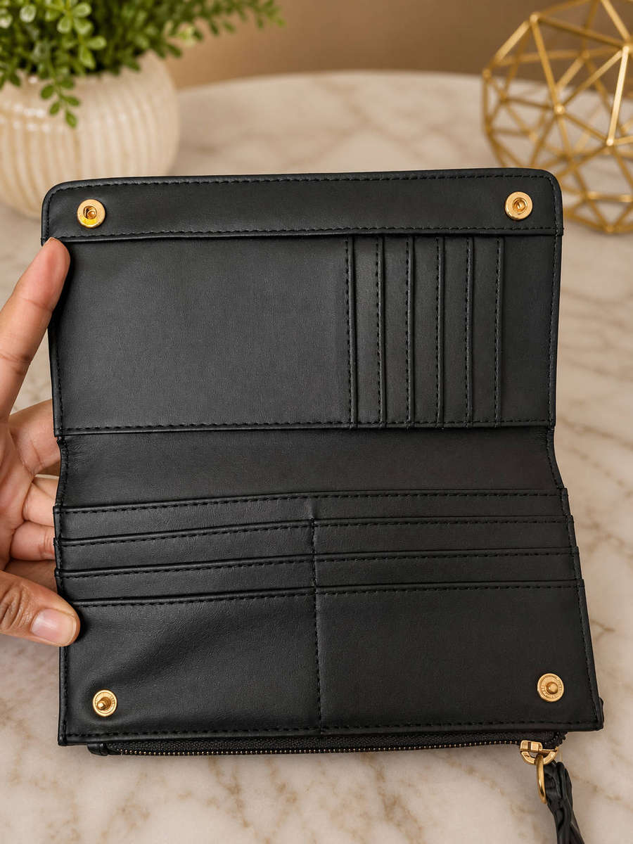 GUESS black and  brown wallet