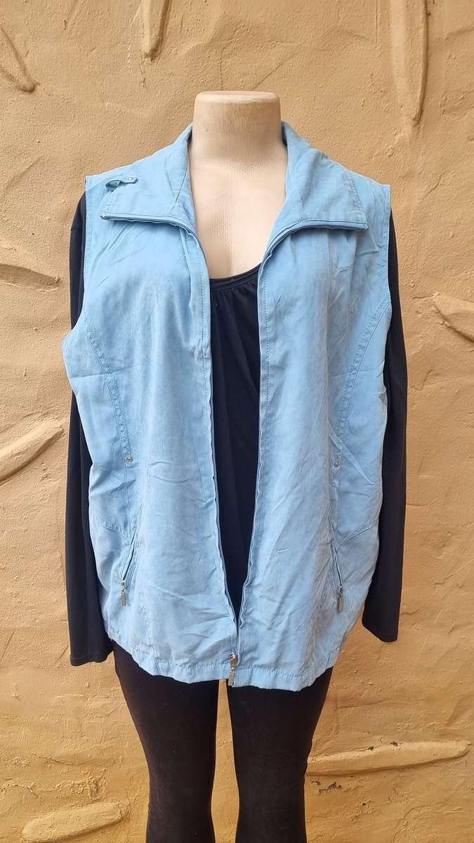 Suede blue gillet bodywarner
