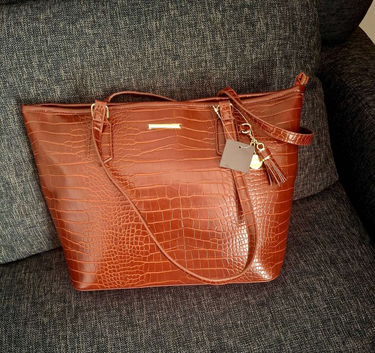 Beautiful Brown Miladys Croc Bag