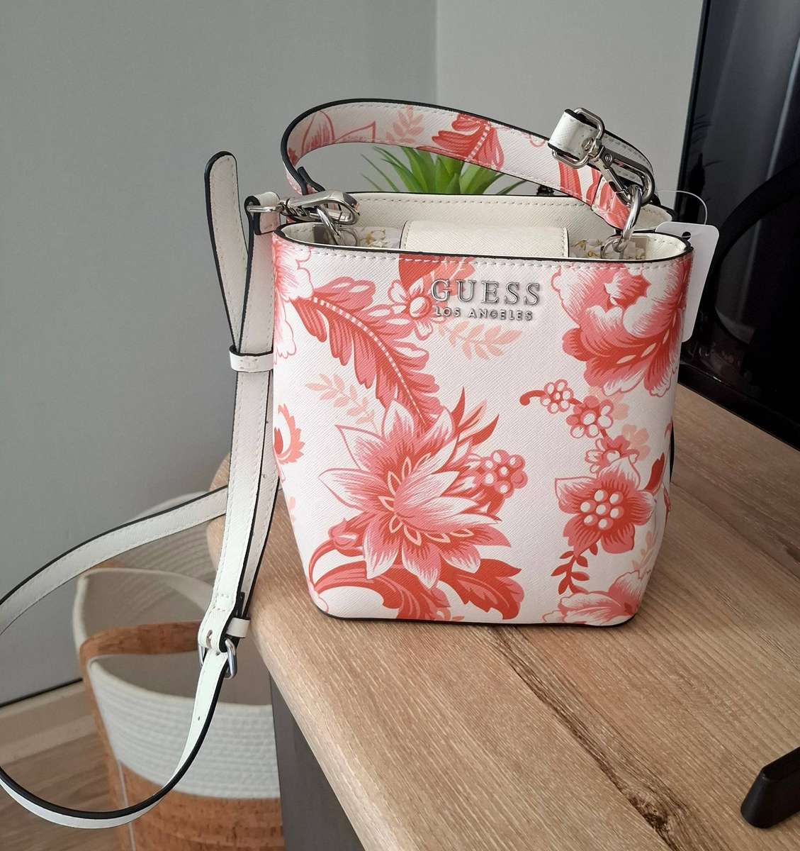 Guess Bolsa orange floral Mini bag