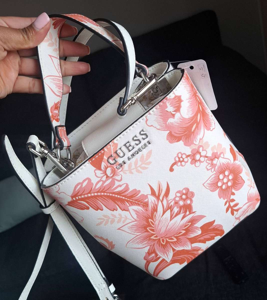 Guess Bolsa orange floral Mini bag