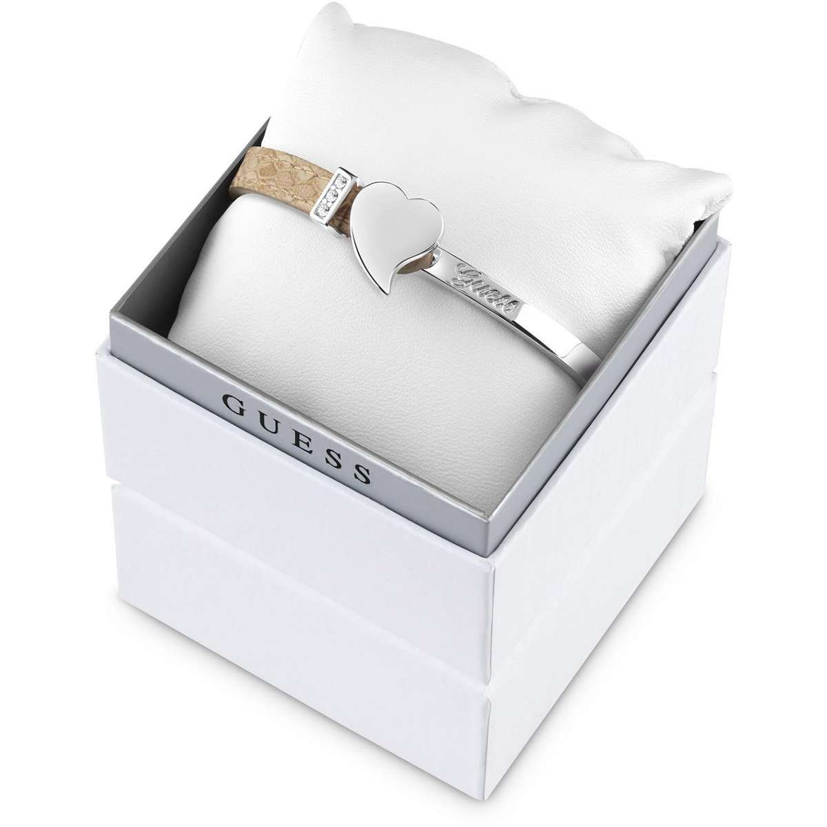 GUESS Iconic snakeskin and silver bracelet