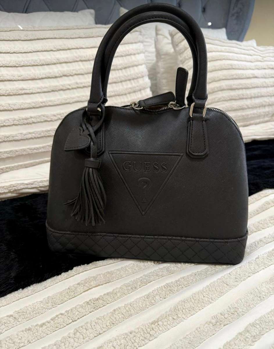 Guess black Bag with long strap...great condition