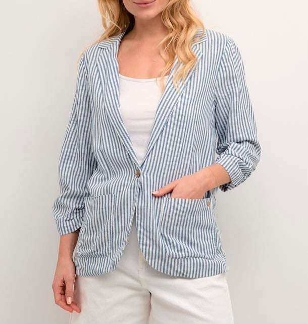 Linen blend pi stripe blazer....size 14