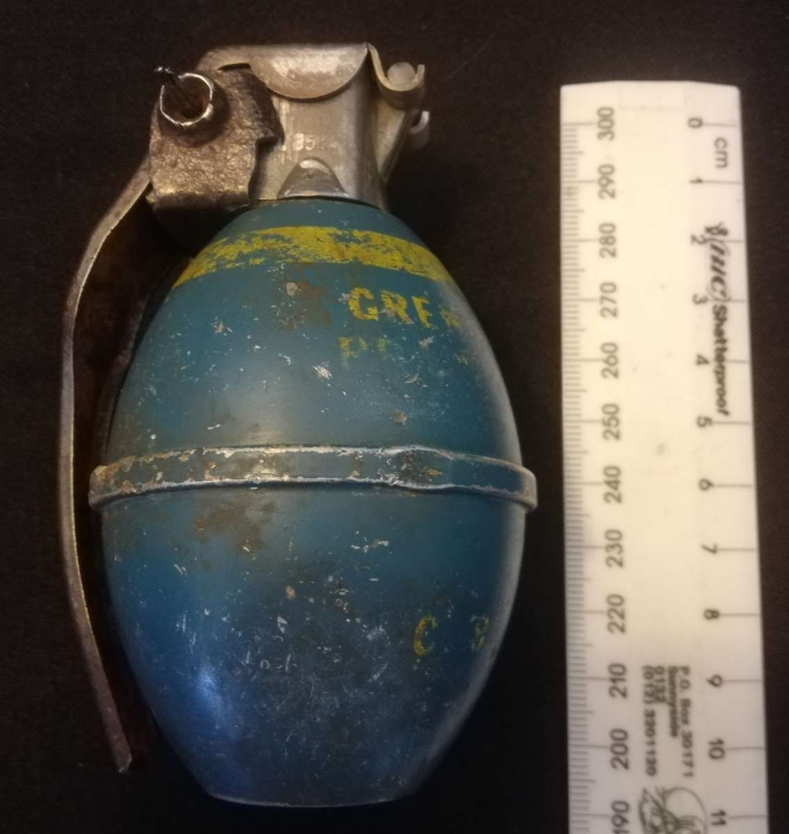 SADF Border War, Practice M26 Grenade, Totally Inert. No overseas postage.