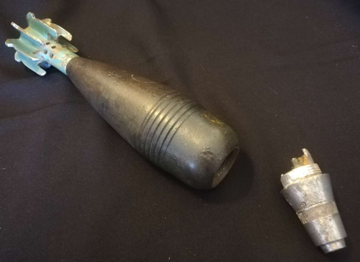 SADF Border War, 60mm Practice Mortar with Fuze. Totally Inert. No overseas postage.