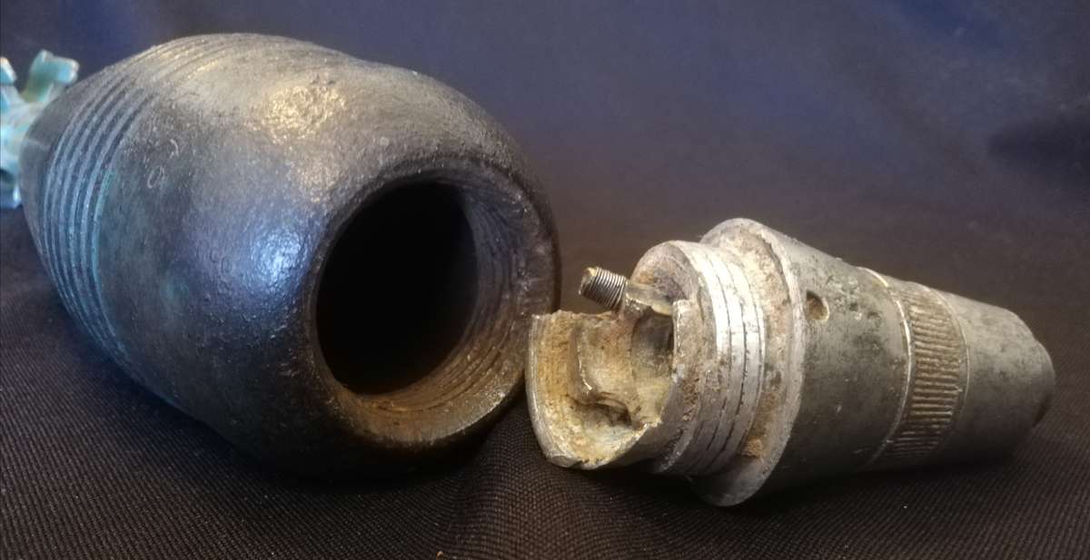 SADF Border War, 60mm Practice Mortar with Fuze. Totally Inert. No overseas postage.