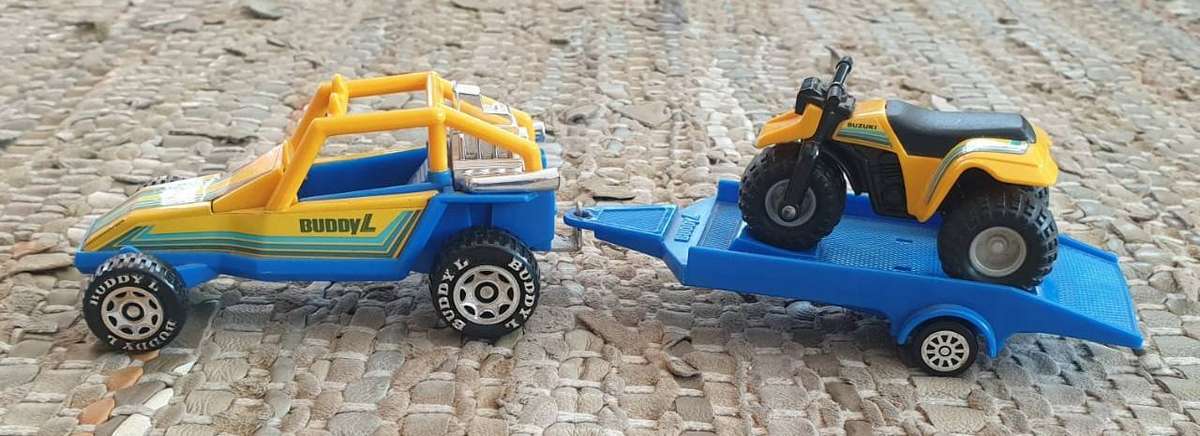 Buddy L - Buggy, Trailer and 3 Wheeler