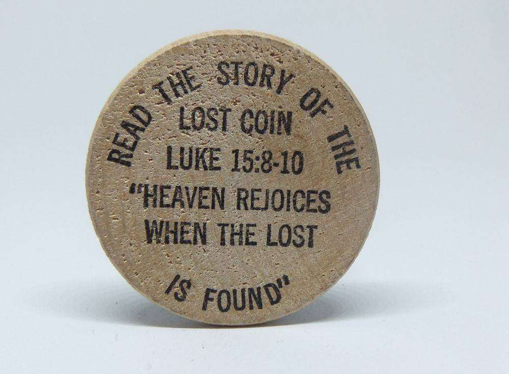 American wooden nickel token -