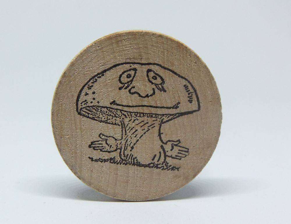 American wooden nickel token -