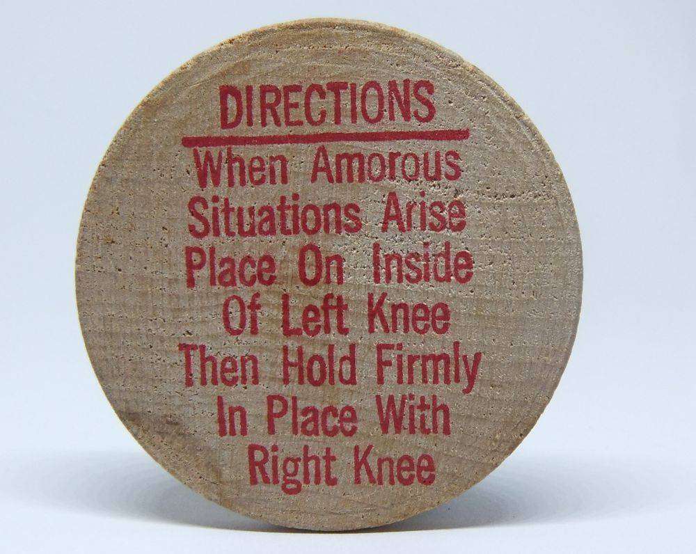 American wooden nickel token -