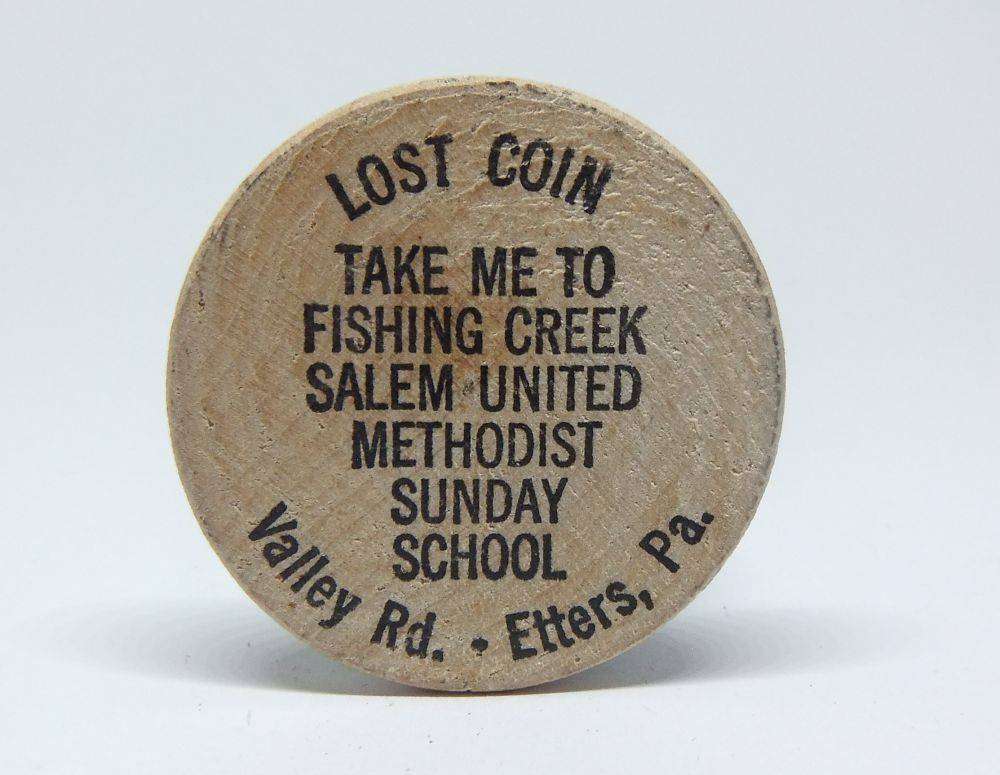 American wooden nickel token -