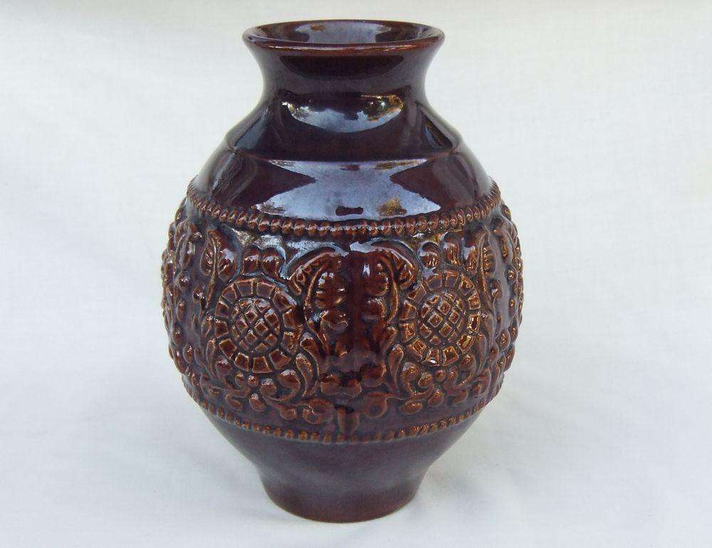 A vintage mid century West German pottery vase by Jasba