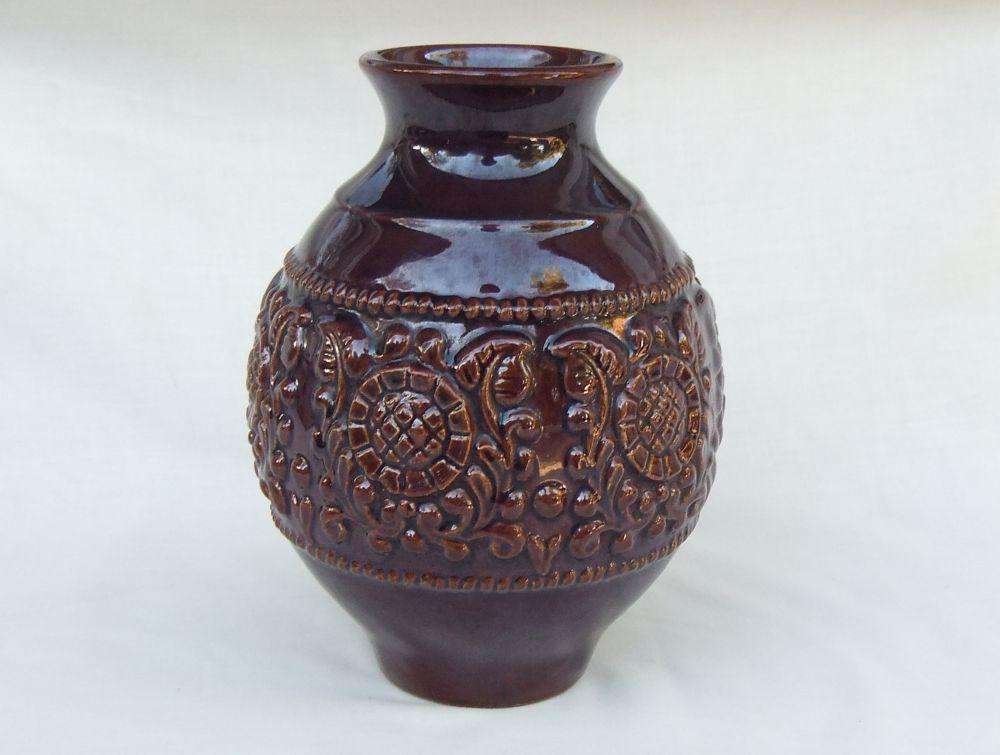 A vintage mid century West German pottery vase by Jasba