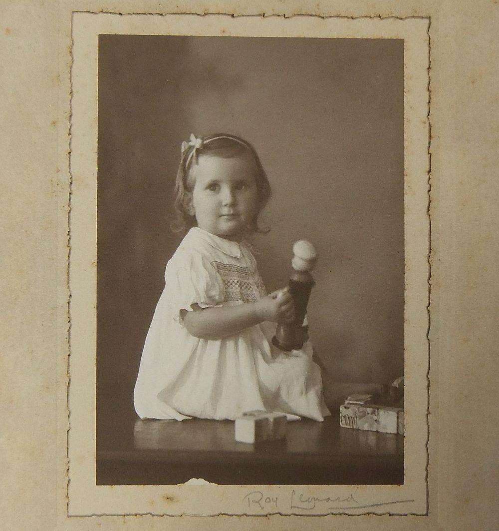UNDER R100 - Vintage / Antique photograph - Toddler with Popeye toy