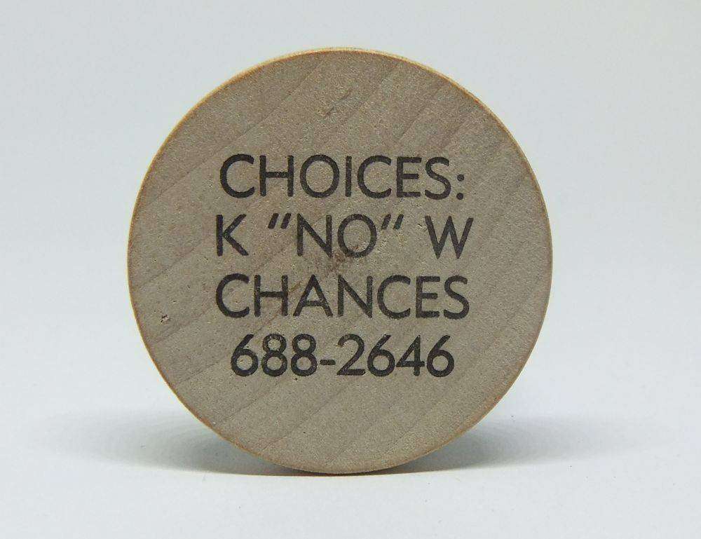 American wooden nickel token -