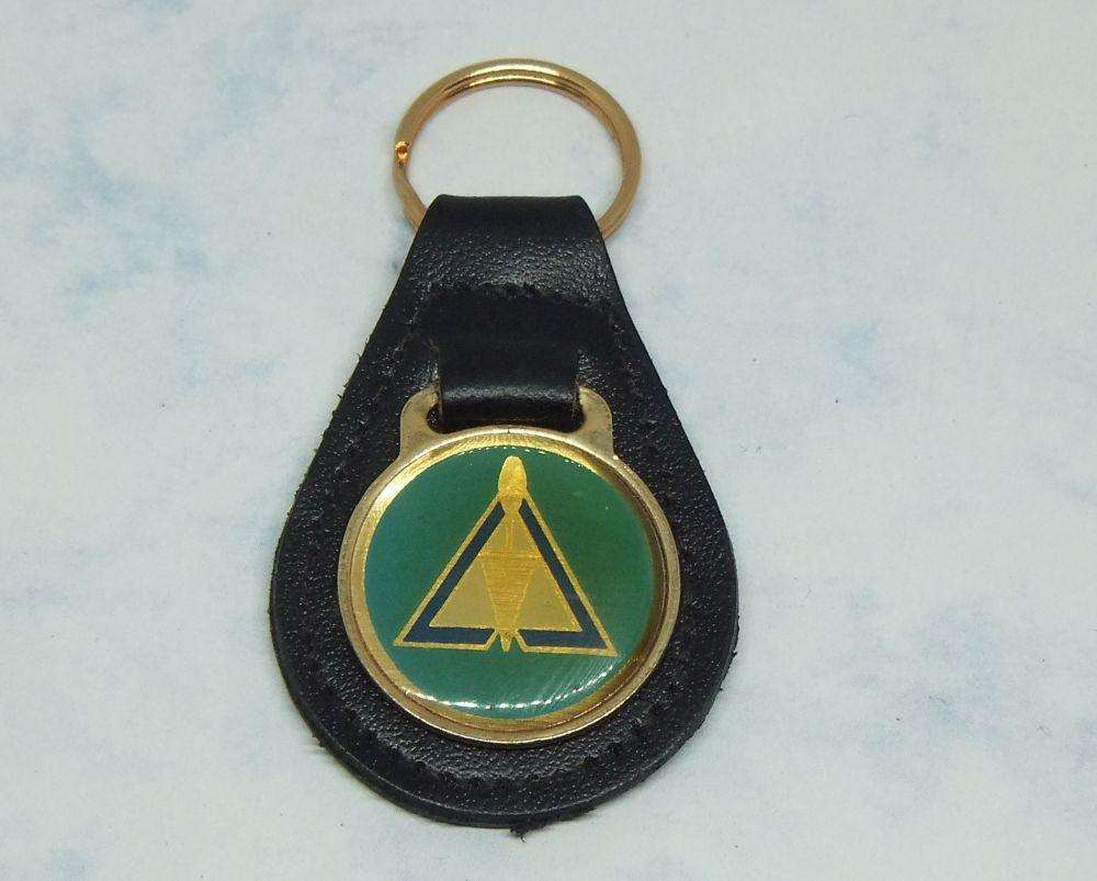 UNDER R100 - Vintage Keyring - Freemason - Genuine leather