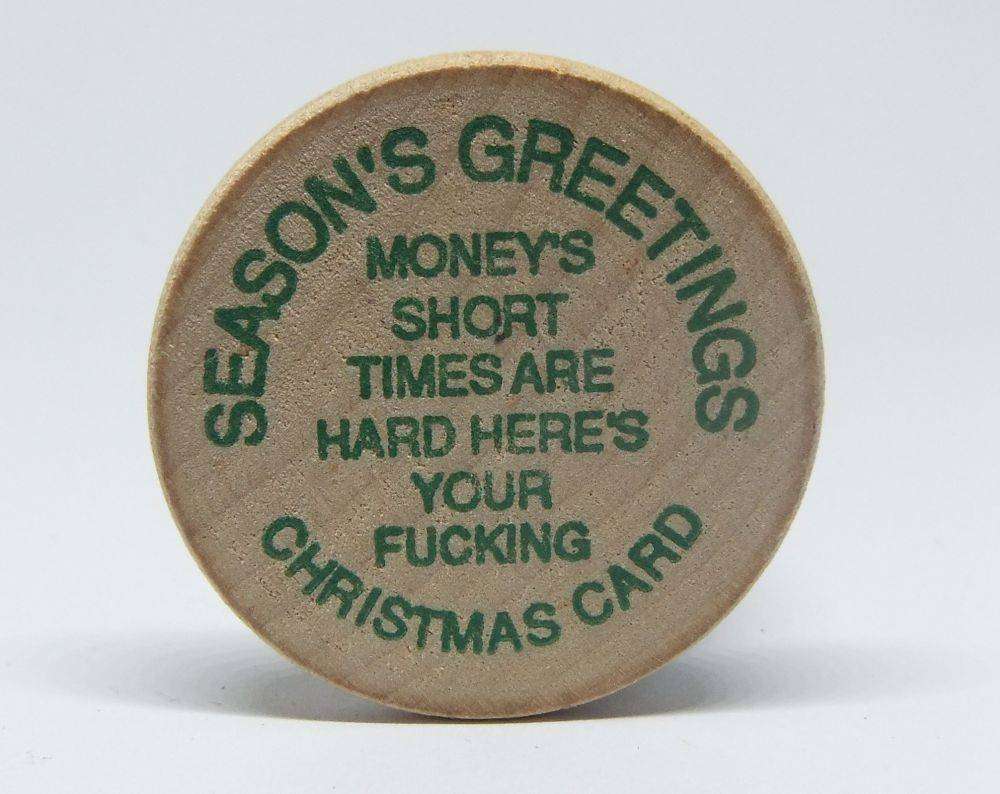 American wooden nickel token -