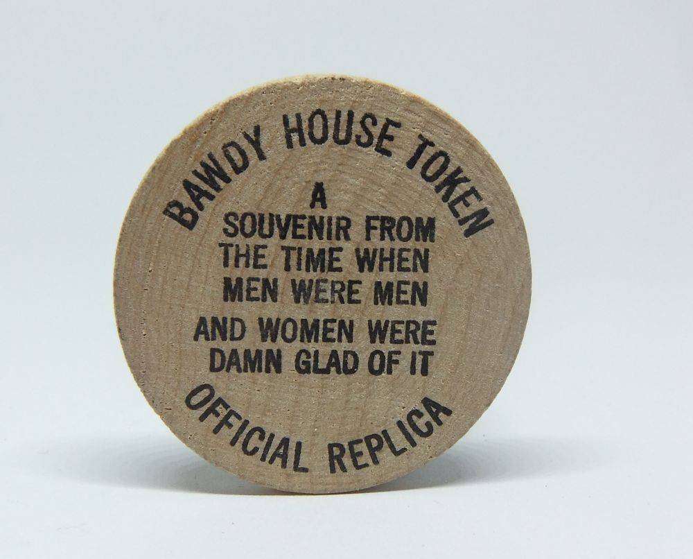 American wooden nickel token -