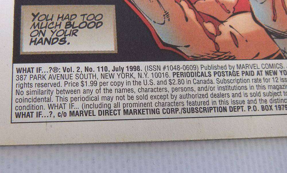 July 1998 - Marvel Comics - What if ....Starring The Uncanny X-Men - Volume 2 , No 110