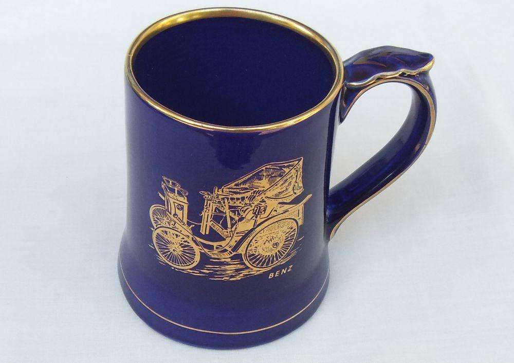 A vintage Wade porcelain jug depicting the 1899 Benz - Veteran cars No 1