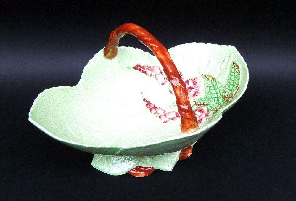 A large vintage porcelain fruit basket by Carlton Ware of England in excellent condition