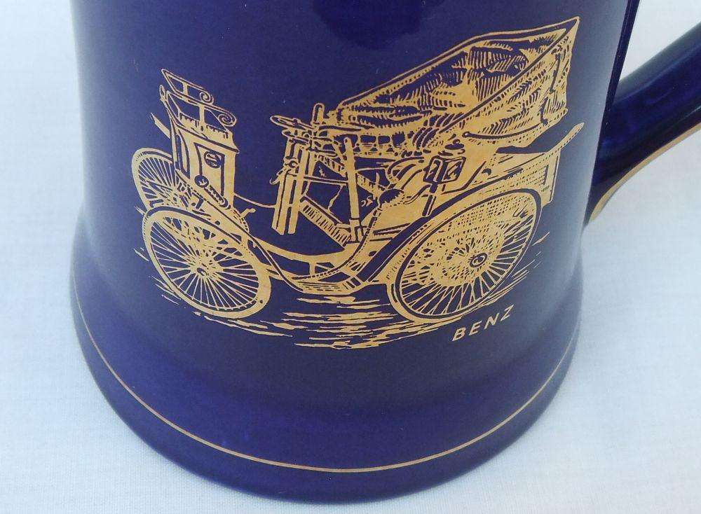 A vintage Wade porcelain jug depicting the 1899 Benz - Veteran cars No 1