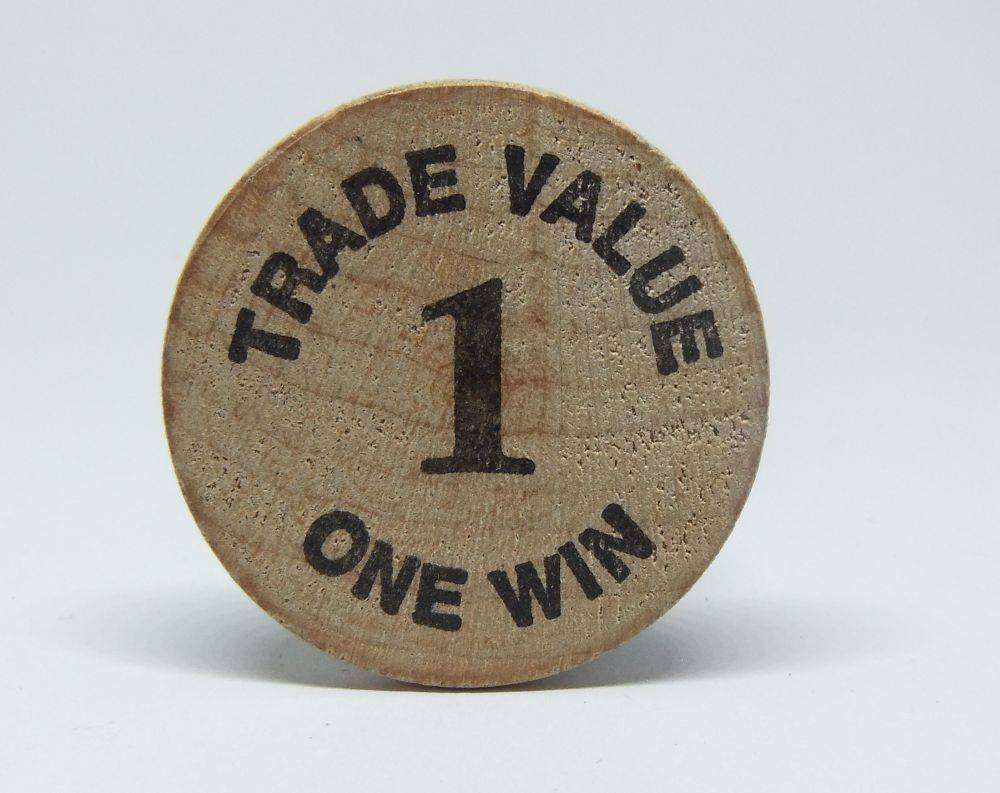 American wooden nickel token -