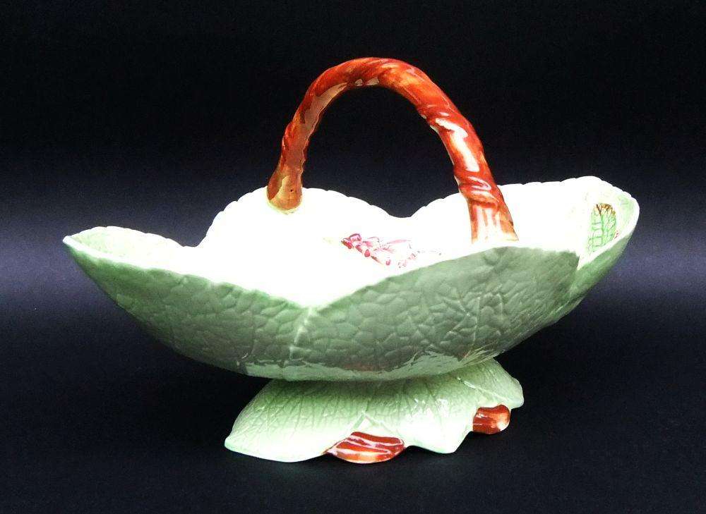 A large vintage porcelain fruit basket by Carlton Ware of England in excellent condition