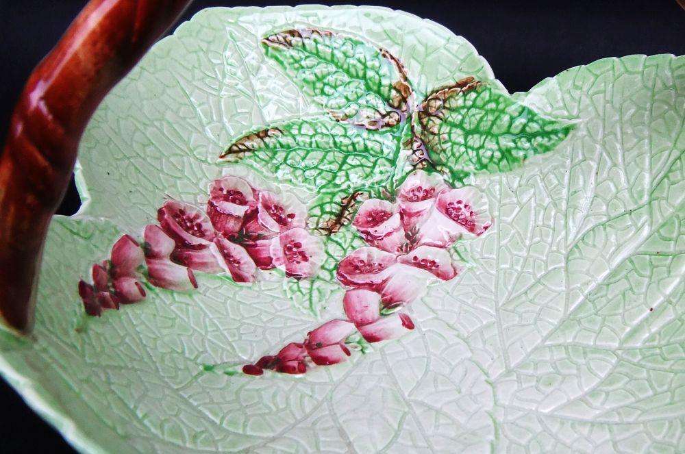 A large vintage porcelain fruit basket by Carlton Ware of England in excellent condition