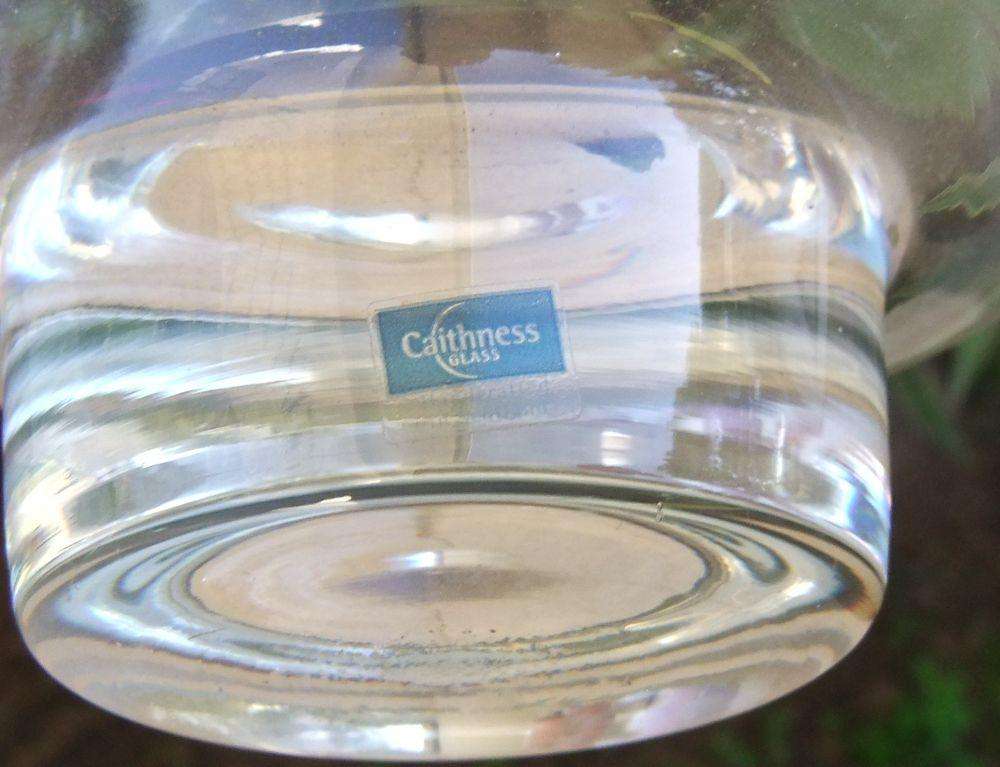 An engraved glass vessel by Caithness of Scotland