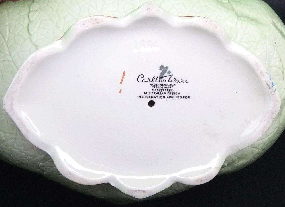 A large vintage porcelain fruit basket by Carlton Ware of England in excellent condition