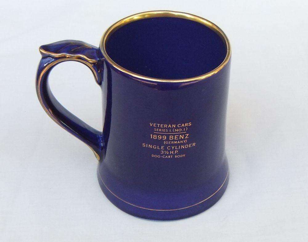 A vintage Wade porcelain jug depicting the 1899 Benz - Veteran cars No 1