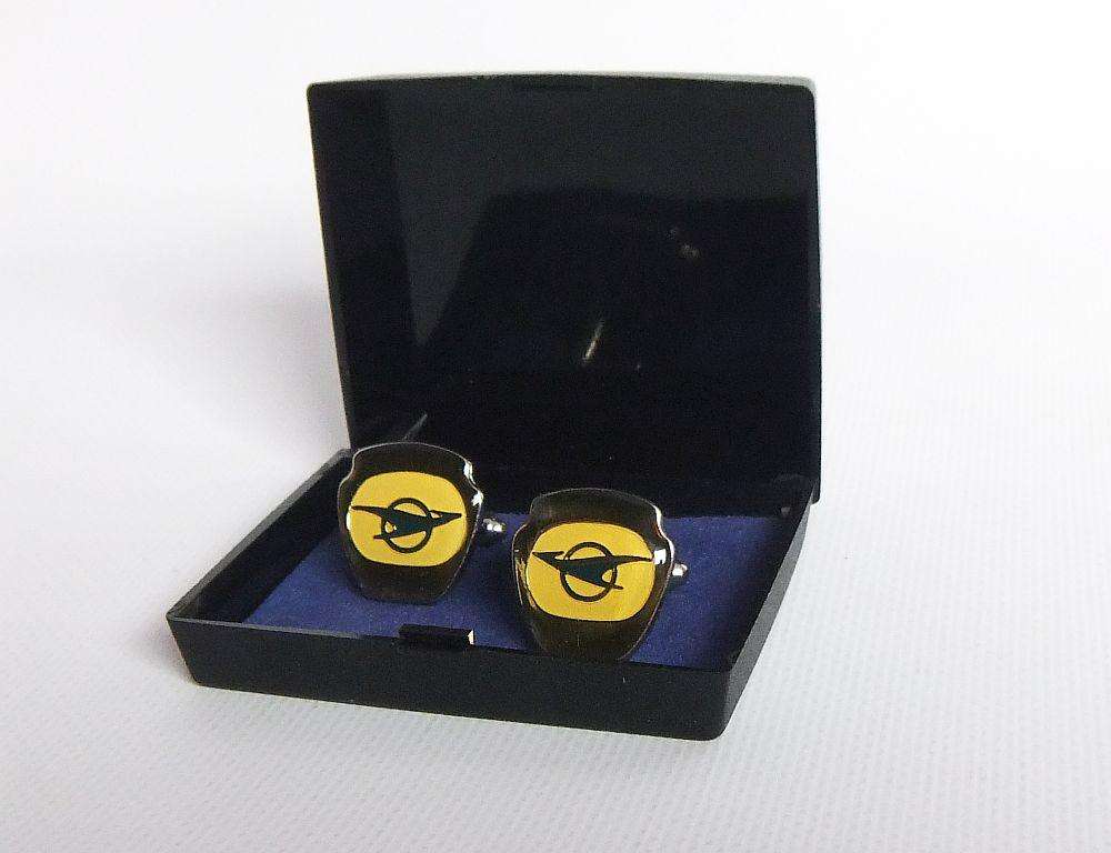 A pair of vintage South African Railways cufflinks in original box