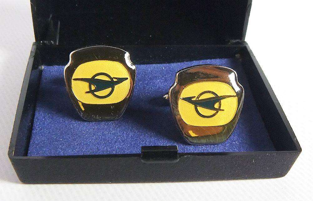 A pair of vintage South African Railways cufflinks in original box