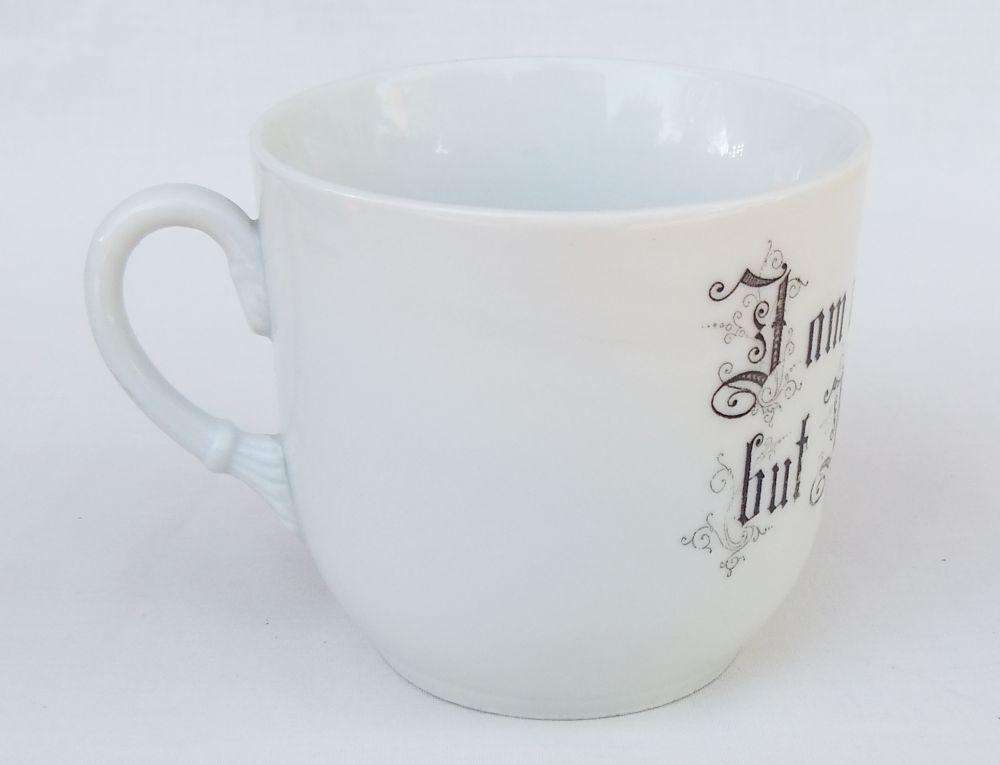 A rare antique German porcelain oversized mug made for British carnivals as prizes