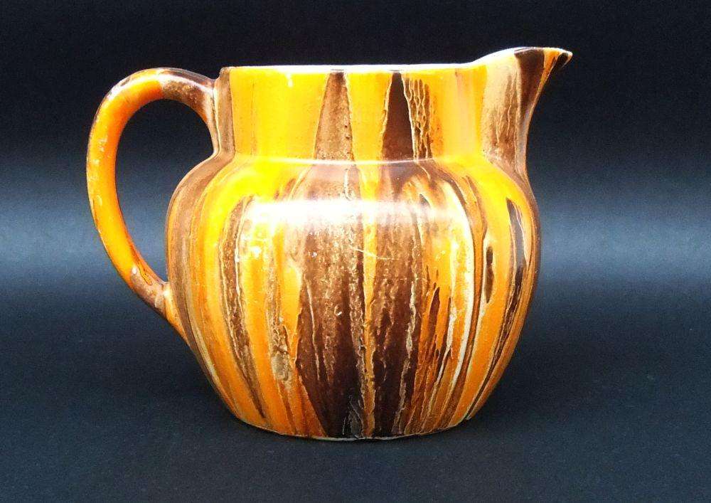 A hand painted 1930`s Art Deco period water jug by Myott, son & co England