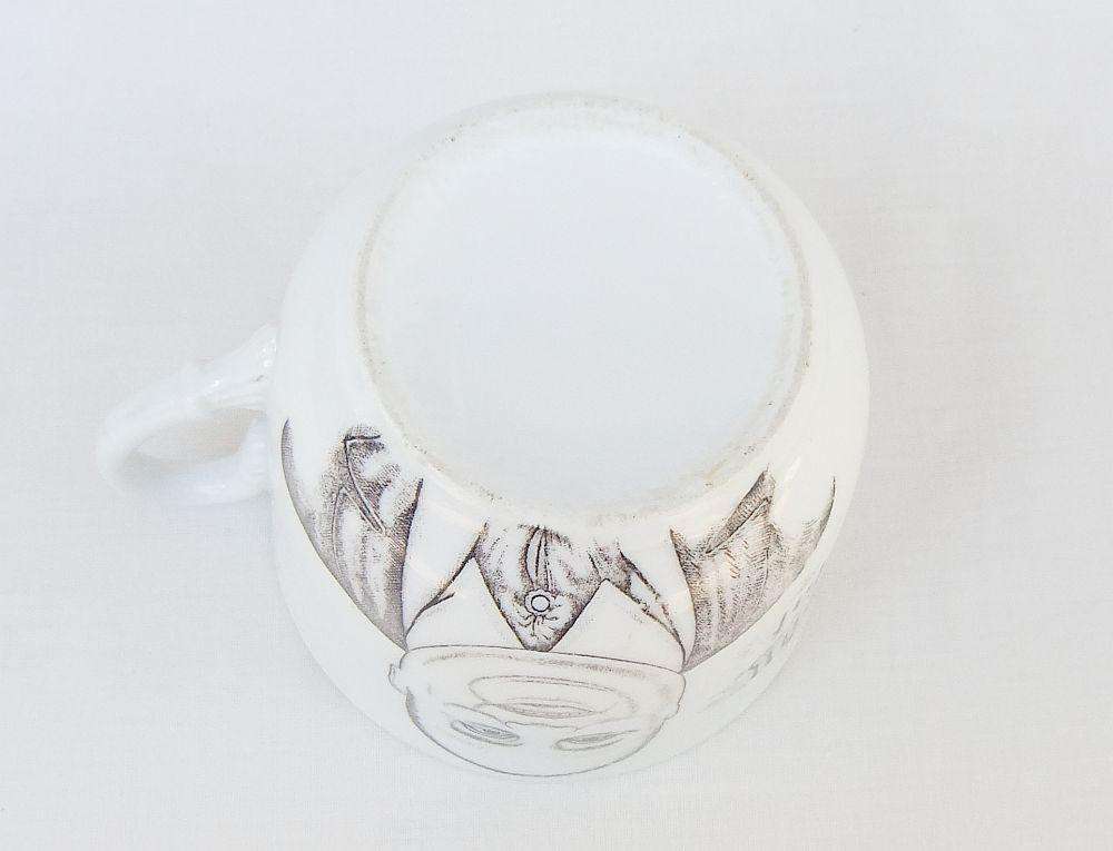 A rare antique German porcelain oversized mug made for British carnivals as prizes