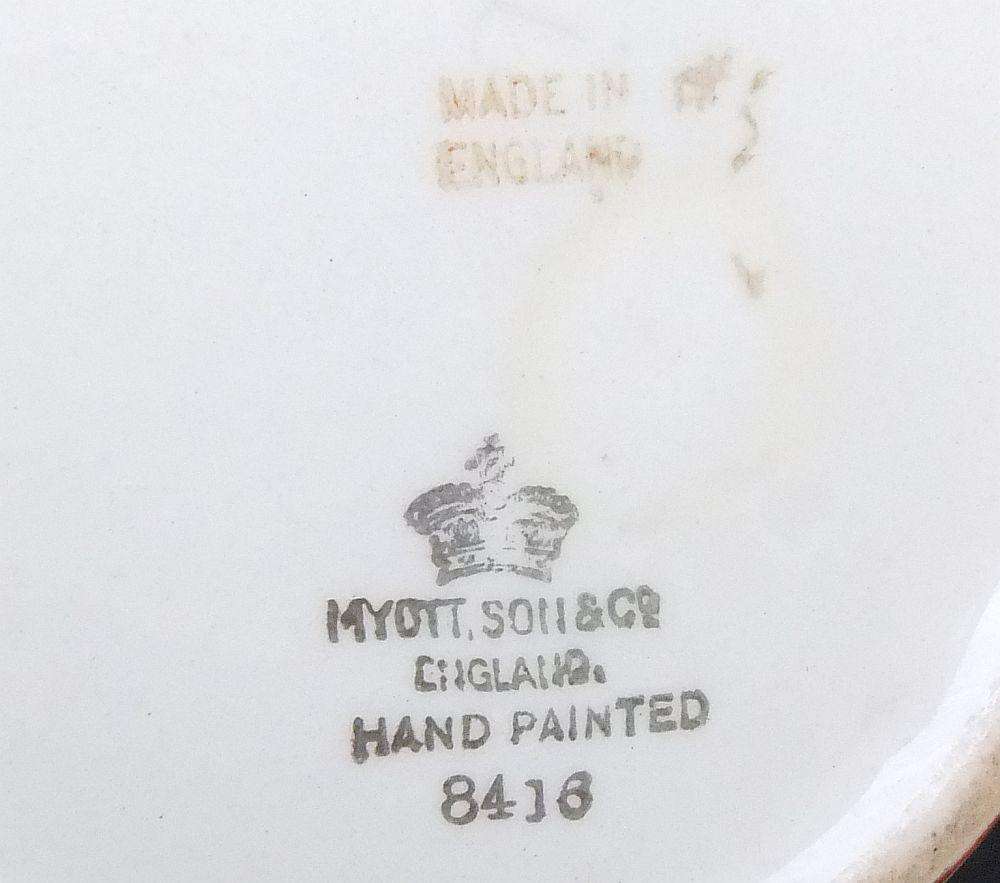 A hand painted 1930`s Art Deco period water jug by Myott, son & co England